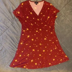 Redish/Burgundy floral dress